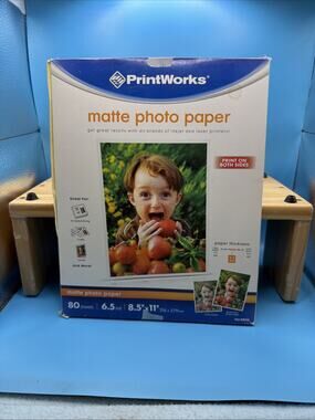 Printworks Matte Photo Paper for Inkjet Printers, Printable on Both Sides, 74ct